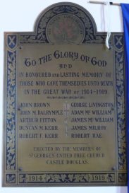 St.George's United Free Church memorial, Castle Douglas